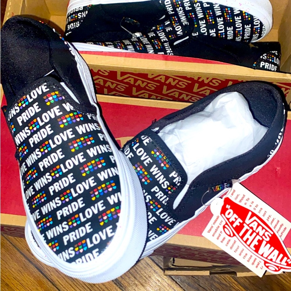 Brand new in the box with tags vans pride shoes size6 and 6.5
